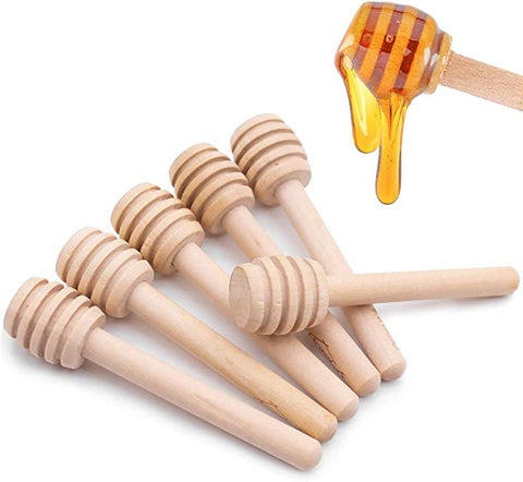 HANSGO 36PCS Honeycomb Stick, 3 Inch Wooden Honey Dipper Mini Honey Dipper Sticks Honey Wand for Honey Jar Dispense Drizzle Honey, Wedding Party Favors