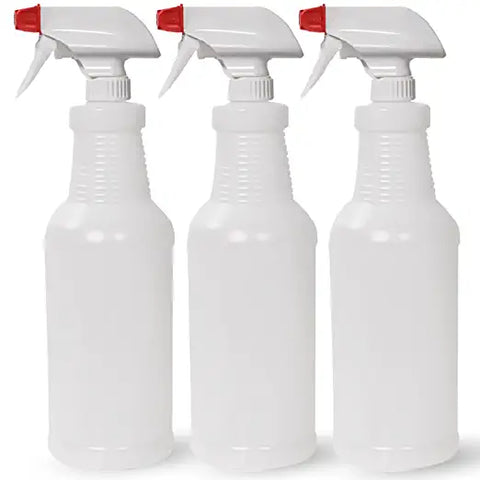 Pinnacle Mercantile Plastic Spray Bottles Leak Proof Technology Empty 32 oz Pack of 3 Made in USA