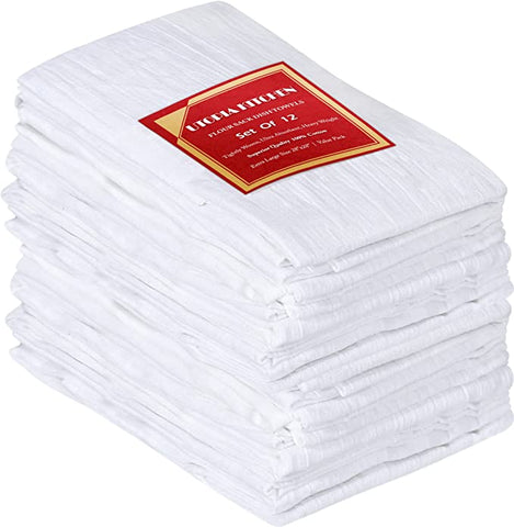 Flour Sack Kitchen Towels 12-pack
